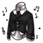 Stylish Dark Musician Suit