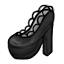 Laced Black Heels