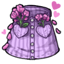 Lavender Velveteen Heart Skirt
