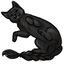 Raven Braided Kitty Tail