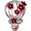White Flowery Hot Air Balloon Drapery