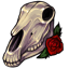 Gilded Skull Rose Overhang of the Hunt