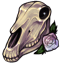 Gilded Skull Rose Overhang of the Clean