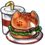 Devilish Bitey Cat Bitten Burger