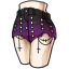 Purple Studly Studded Shorts