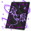 Mischievous Purple Horns Card