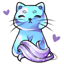 Fluffy Lavender Kitten Tail