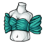 Giant Teal Bow Strapless Top