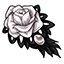Ornate White Rose Necklace