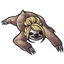 Sprawled Out Linen Sloth Bun