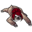 Sprawled Out Pomegranate Sloth Bun