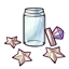 Jar of Fallen Cream Sparkling Stars