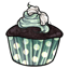 Mint Ribboned Cupcake Swirls