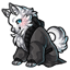 Fluffy Puppy Black and Gray Jacket