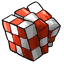 Red checkerboard Cube