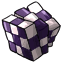 Lilac Checkerboard Cube