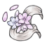 Pearlescent Flowing Flowers Gown