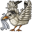 Cornflower Gown of the Ruffled Royal Tern