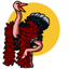 Fiery Feather Birdy Stole