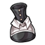 Buttoned Chalky Flask