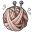 Oatmeal Knit Ball of Yarn