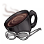 Hot Cuppa Albescent Hipster Spectacles