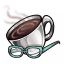 Hot Cuppa Natatory Hipster Spectacles