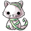 Verdant Ribbons of the Blithe and Bouncy Kitten