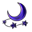 Sapphire Moon and Stars