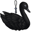 Fluffy Black Swan Ornament