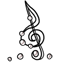 Pearly Treble Clef Decoration