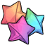 Shimmering Spectrum Paper Stars