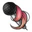 Strawberry Ombre Hair Wrapped Microphone