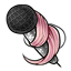 Rosey Hair Wrapped Microphone