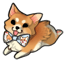 Self Portrait Corgi Charmeuse