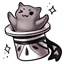 Monochrome Meowgical Top Hat
