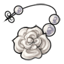 Dangling White Rose Earring