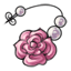 Dangling Pink Rose Earring