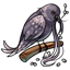 Somber Floral Dove Tangles