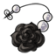 Dangling Black Rose Earring