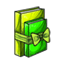 Warm Neon Green Fabric Tied Books