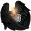 Noir feathered Candle