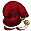 Left Crimson Kitsune Bell