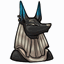 The Black and Blue Statue of Anubis
