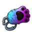 Little Glitched Paw Key Chain