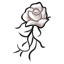 Deep-Rooted Bleached Rose