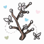 Heartfelt Butterfly Twig