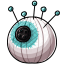 Turquoise Homemade Eyeball Pincushion