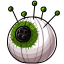Green Homemade Eyeball Pincushion