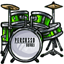 Green Drum Kit